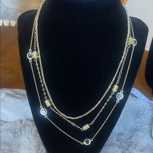 Lia Sophia Gold Necklace with Silver Accents
